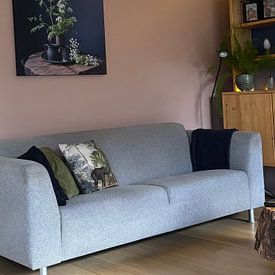 Klantfoto: Stilleven met Fluitenkruid en tin op hout [vierkant] (gezien bij vtwonen) van Affect Fotografie, als artframe