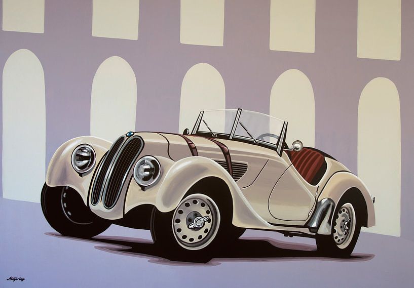 BMW 328 Roadster 1936 Painting by Paul Meijering