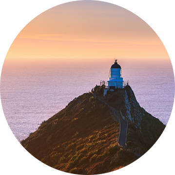 Nugget Point Lighthouse, Zuider Eiland, Nieuw Zeeland van Henk Meijer Photography