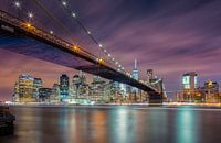 Brooklyn Bridge bij nacht