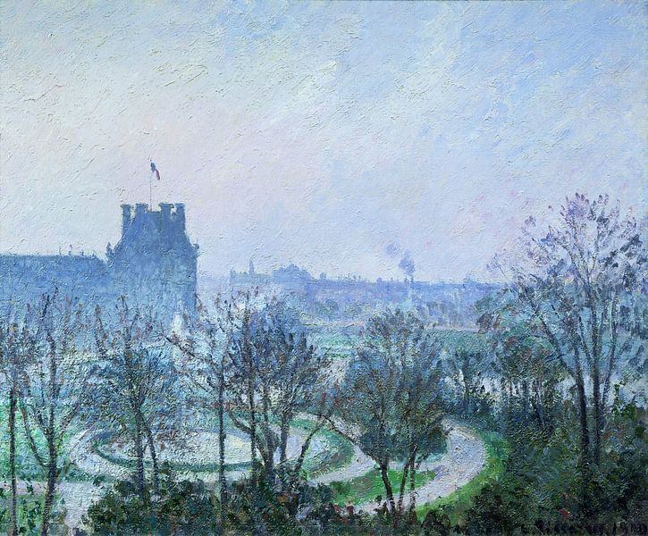 Camille Pissarro,White Frost Tuileries Garden by finemasterpiece