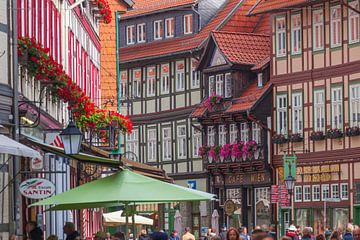 Oude binnenstad, Wernigerode, Harz, Saksen-Anhalt, Duitsland van Torsten Krüger