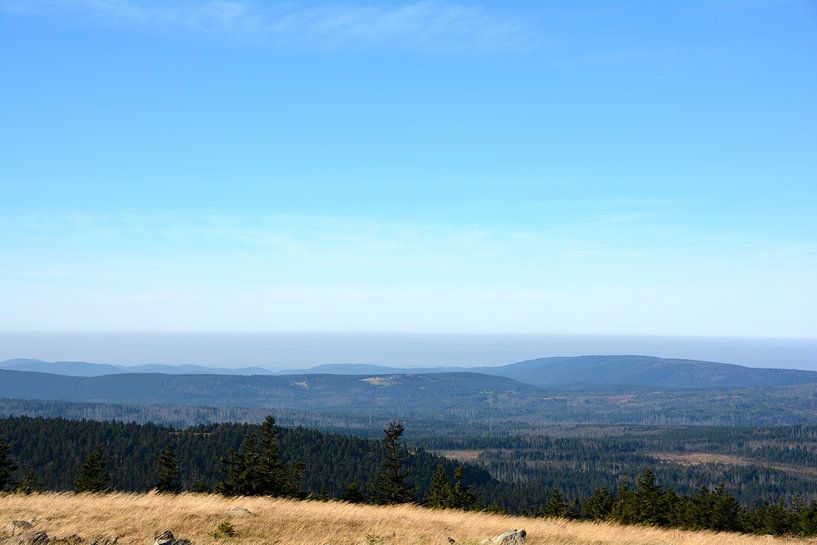 View from the summit of the Brocken to the Harz mountains by Heiko Kueverling