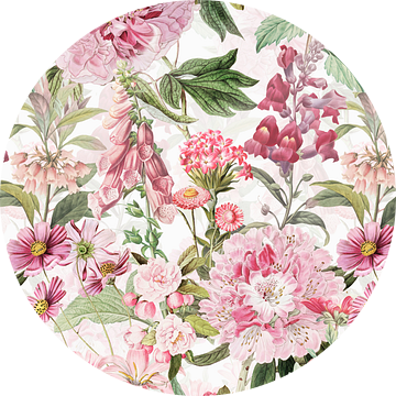 Roze voorjaarsbloemen tuin van Floral Abstractions