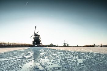 Paysage gelé Kinderdijk