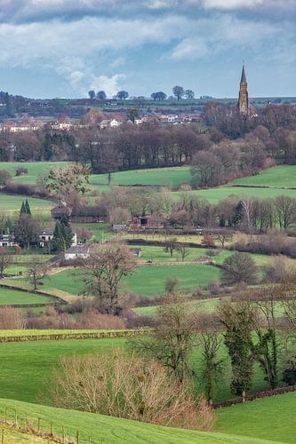 Uitzicht op de kerktoren van Vijlen in Zuid-Limburg