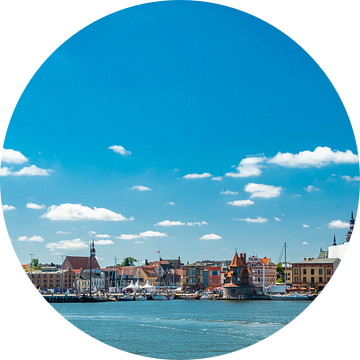 Panorama van de hanzestad Stralsund, Duitsland van Rietje Bulthuis