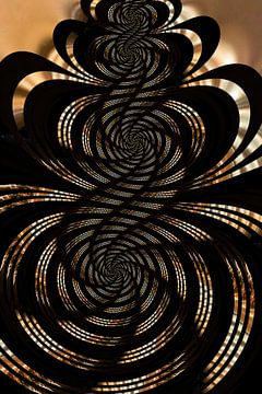 spiralen van goud en zwart