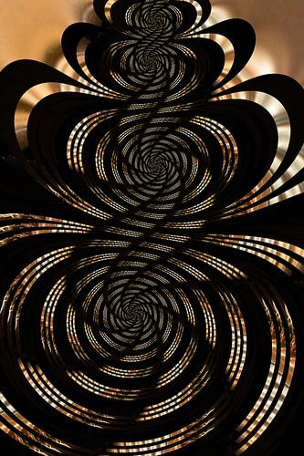 spiralen van goud en zwart