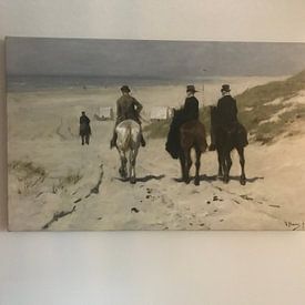 Klantfoto: Morgenrit langs het strand, Anton Mauve (gezien bij vtwonen), op canvas