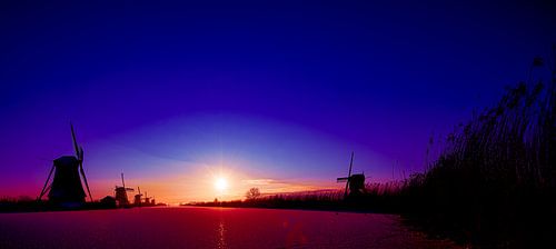 Windmills in the winter morning (1)