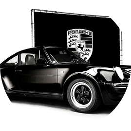 Porsche 930 Turbo zwart-wit van Anouschka Hendriks