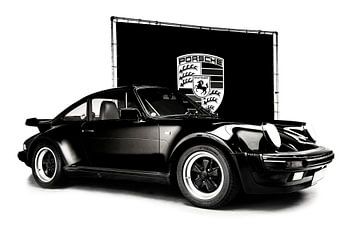 Porsche 964 Turbo noir et blanc