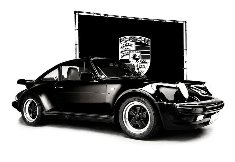 Porsche 930 Turbo zwart-wit van Anouschka Hendriks