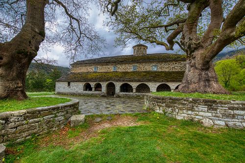 Taxiarches kerk, Mikro Papigo, Zagori, Epirus, Griekenland