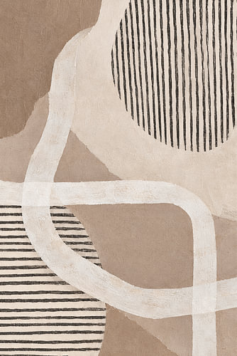 Wabi-Sabi-Kunst: Minimalistische organische Formen in neutralen Farben – 2