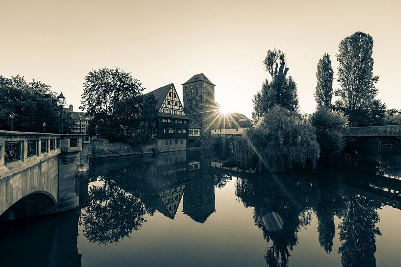Vieille ville de Nuremberg - Monochrome par Werner Dieterich