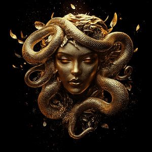 Portrait d'une méduse d'or