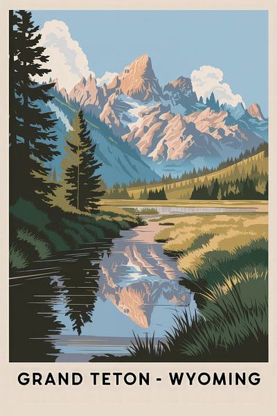 Grand Teton - Wyoming von Poster Art Shop