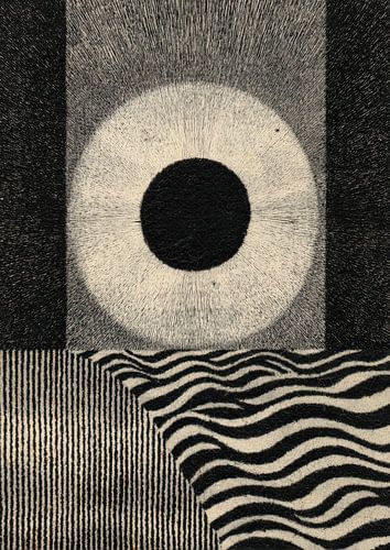 Abstracte geometrie: bol en golfpatroon