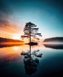 Tree in the sunrise