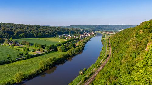 Uitzicht op de Weser, Duitsland