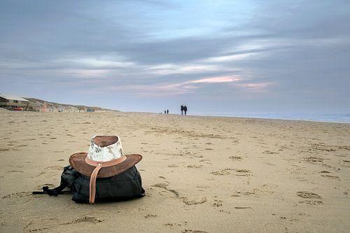 Getting a breath of fresh air on the beach