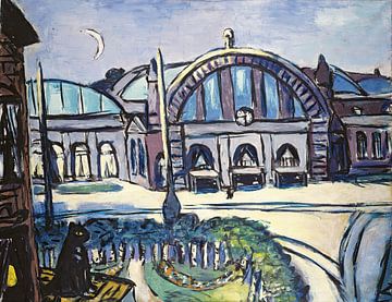 Max Beckmann - Frankfurt am Main railway station (1943) by Peter Balan