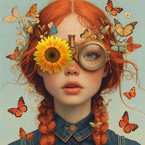 Funflower | Surrealistisch bloemenportret