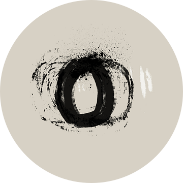 Modern abstract kunstwerk met organische ronde vormen