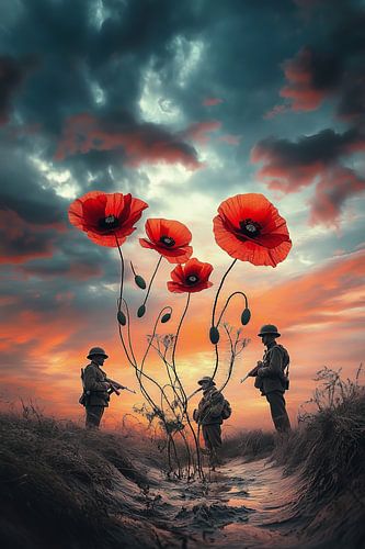 painting with poppies