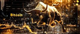 Buffalo and Bitcoin - financial symbolism by Poster Art Shop