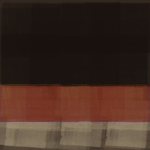 Zwart, terra, wit.Abstract kleurrijk schilderij geïnspireerd door Mark Rothko