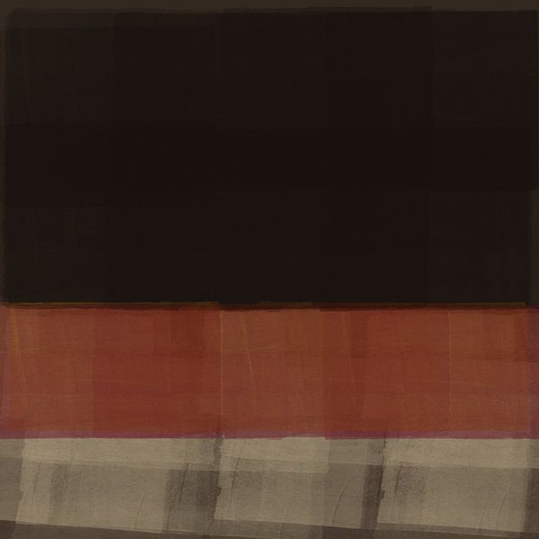 Black, terra, white.Abstract colorful painting inspired by Mark Rothko by Dina Dankers