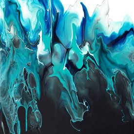 Blue and black flow by Ideka - Inge De Knop