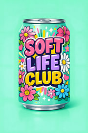 Soft Life Club Dose mit floralem Design von DesignDoodle