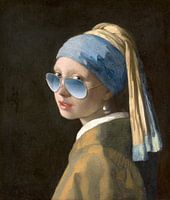 Meisje met de parel en blauwe zonnebril - Fela de Wit