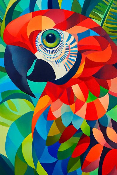 Colourful feathers - parrot by Poster Art Shop