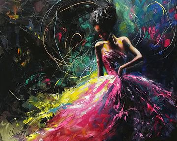 Energie | Dance of Colorful Whispers van Abstract Schilderij
