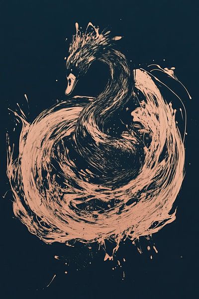 cygne expressionniste par Franka Poulain