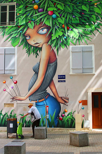 Art urbain à Mulhouse sur Inge Hogenbijl