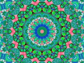 Lakritz-Mandala in Pastellfarbe von Caroline Lichthart