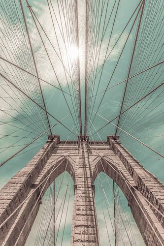 NEW YORK CITY Brooklyn Bridge in Detail | urban vintage style by Melanie Viola