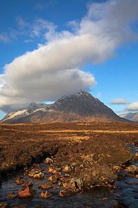 Wetter Großbritannien: Winterlich auf den Bergen im Geopark Lochaber, Highlan