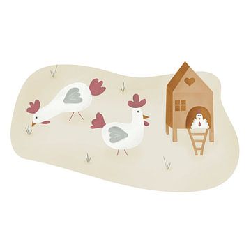 Les animaux de la ferme : les poulets ! sur Charlotte Heijmans