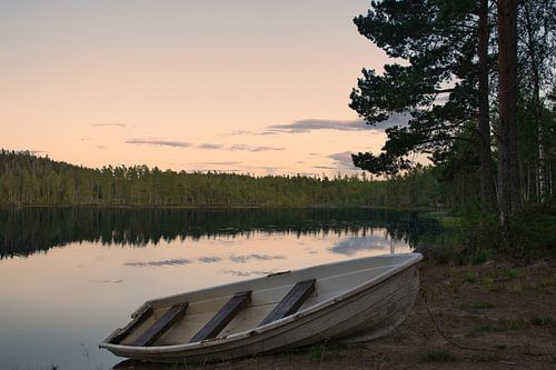 Zonsondergang over het Stensjön meer