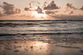 Beach Texel sunset by Susanne van Hofwegen