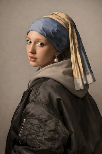 La jeune fille en blouson aviateur sur BS