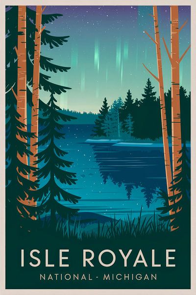 Isle Royale, Michigan Vintage Travel Poster par Poster Art Shop