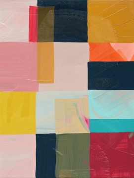 Modern en abstract, color blocking van Studio Allee